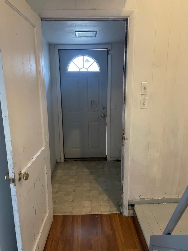 doorway to outside featuring light hardwood / wood-style flooring