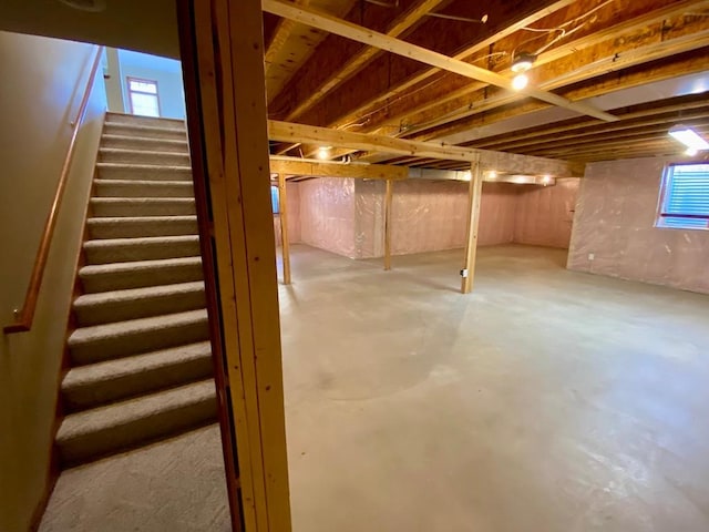 view of basement