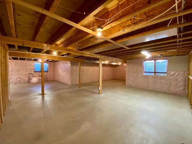 view of basement