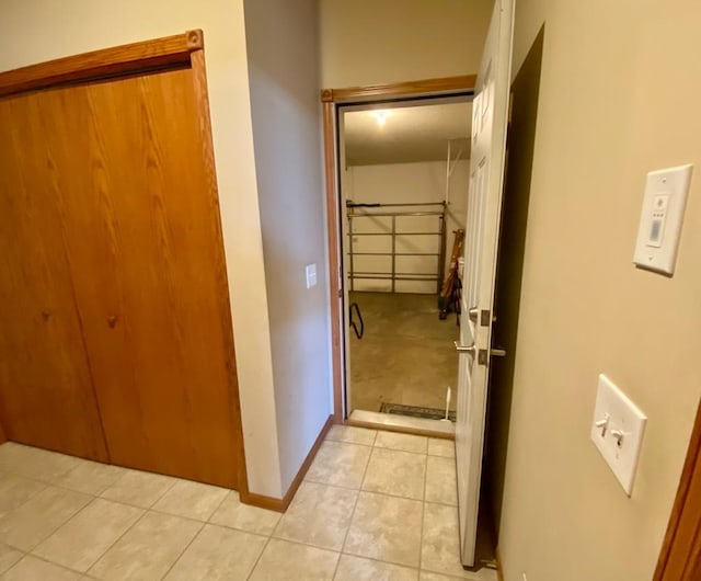 bathroom with tile patterned flooring