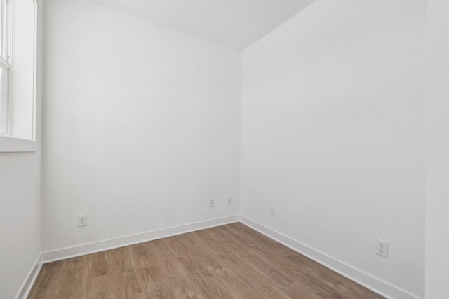 empty room featuring light wood-type flooring