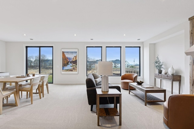 view of carpeted living room