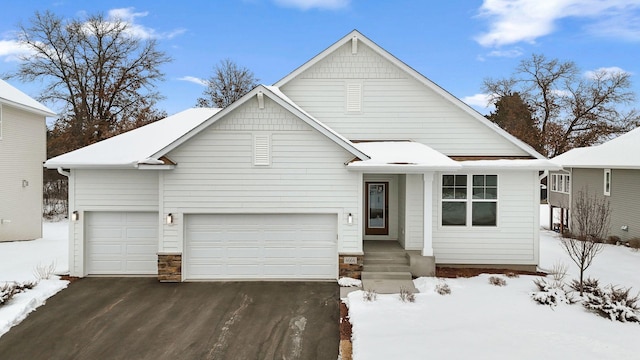 view of front of home featuring a garage