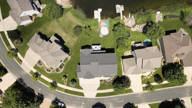 bird's eye view with a residential view