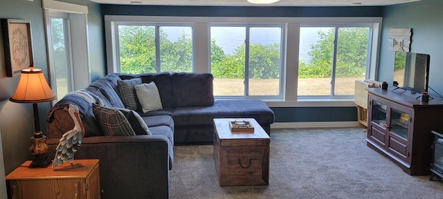 view of carpeted living room