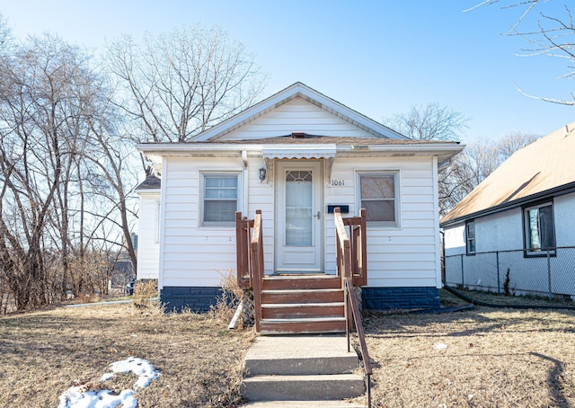 view of bungalow