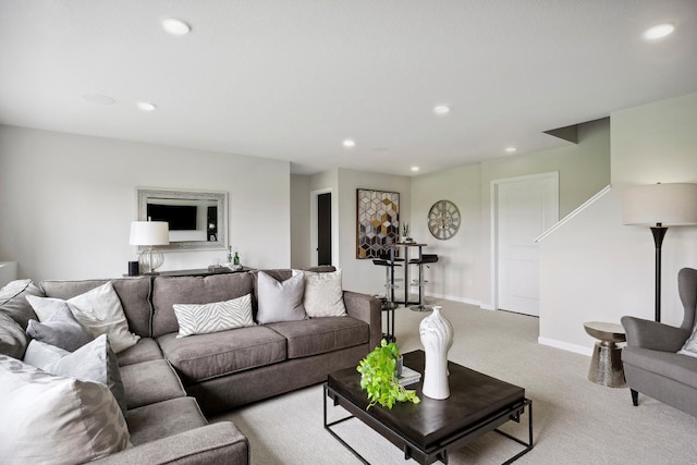 view of carpeted living room