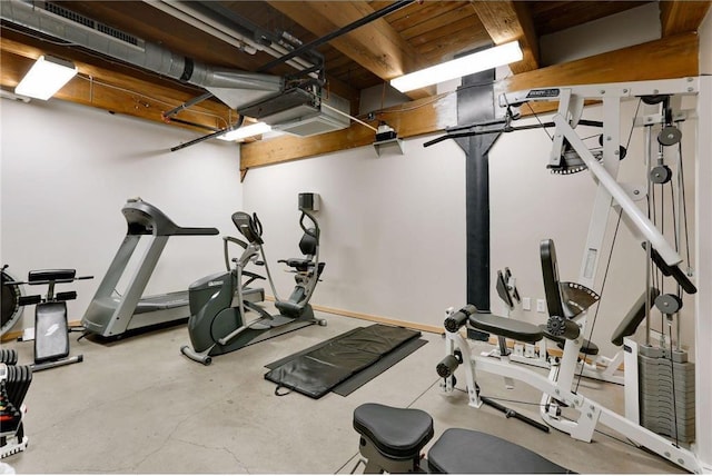 view of workout area