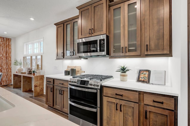 kitchen with appliances with stainless steel finishes