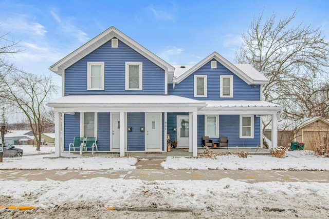 view of front of home featuring a porch