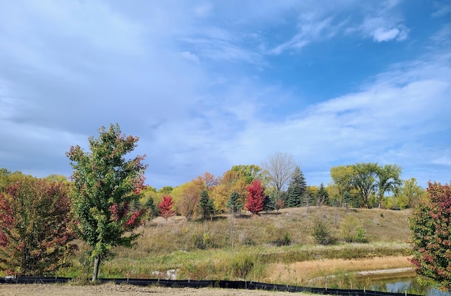 view of local wilderness featuring a rural view and a water view