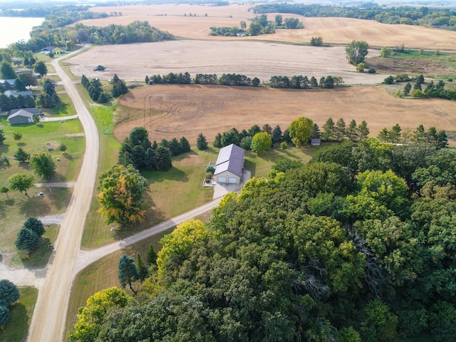 bird's eye view featuring a rural view