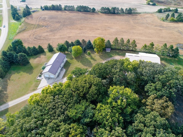 bird's eye view with a rural view