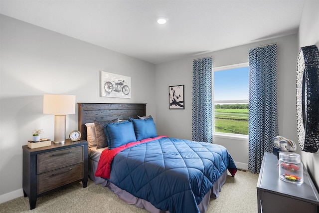 view of carpeted bedroom