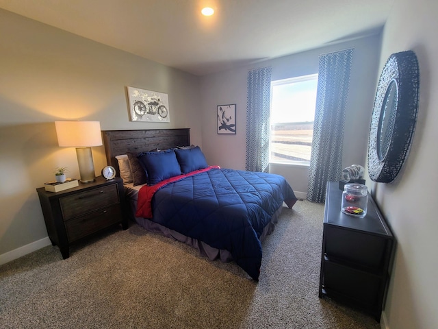 view of carpeted bedroom