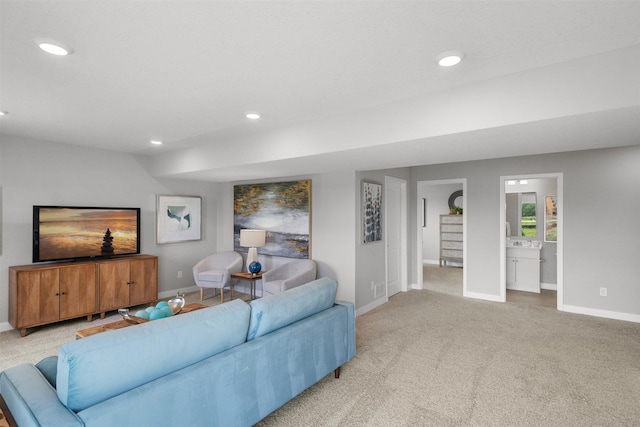 view of carpeted living room