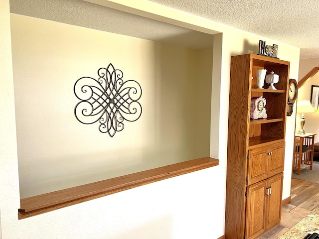 room details featuring a textured ceiling