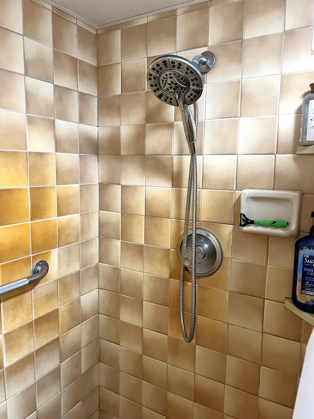 details featuring a tile shower