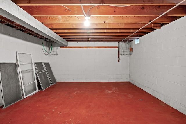 view of basement