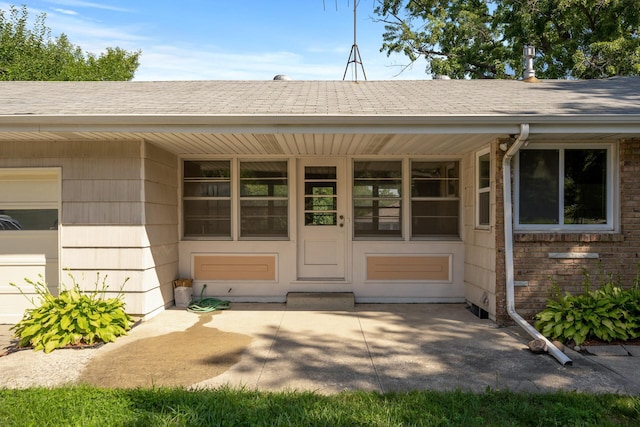 view of exterior entry