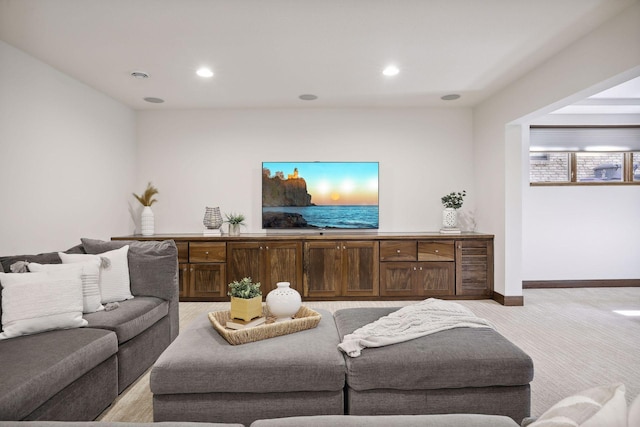 view of carpeted living room