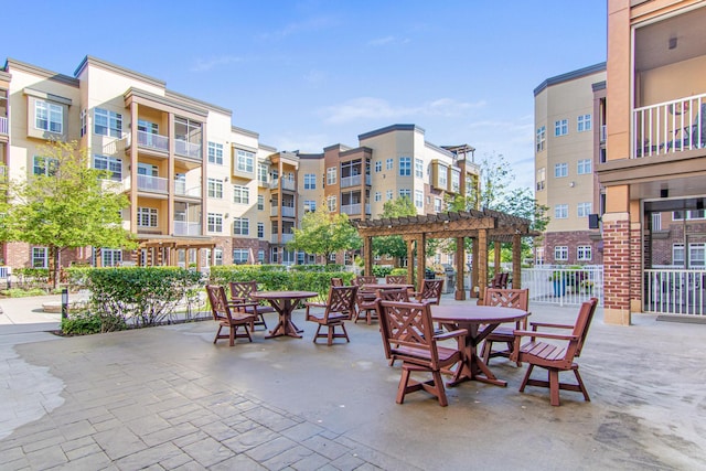 view of patio / terrace with a pergola