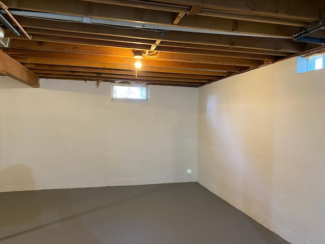 view of basement