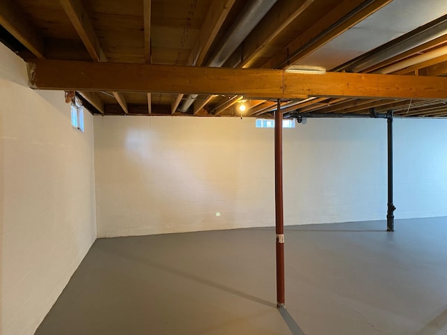 view of basement