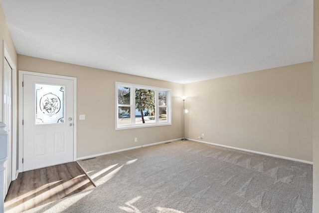 view of carpeted entryway