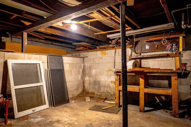 view of basement