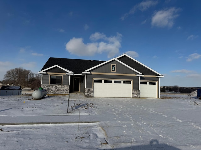 craftsman-style house with a garage