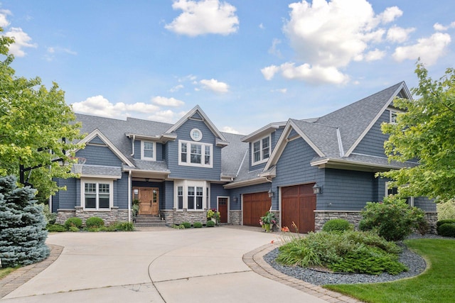 craftsman-style house featuring a garage