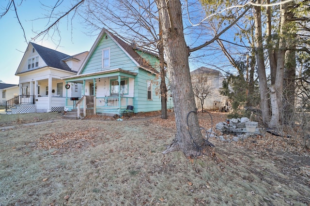 view of front facade featuring a porch