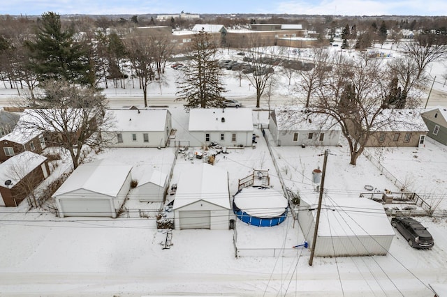 view of snowy aerial view