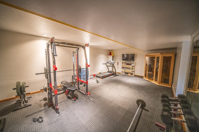 view of workout area