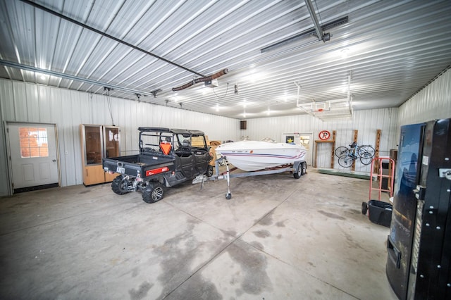 garage featuring a garage door opener