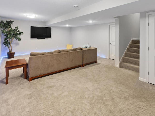 view of carpeted living room