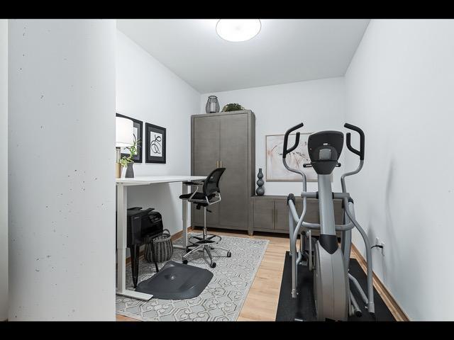 interior space featuring hardwood / wood-style flooring