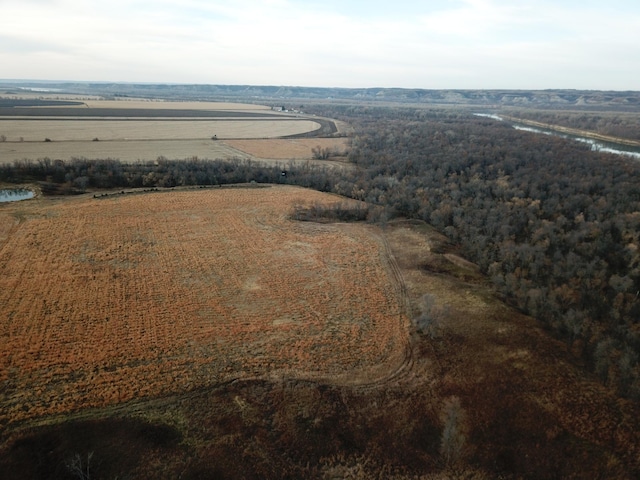 aerial view with a rural view