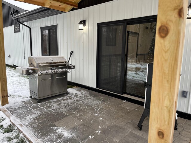 view of patio / terrace featuring a grill