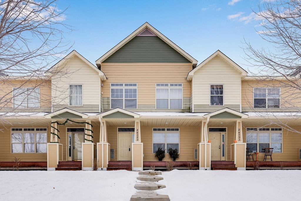 view of front of home with a porch