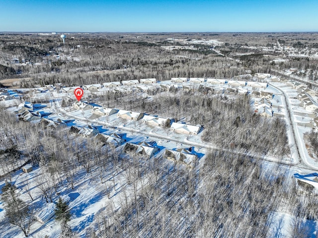 view of snowy aerial view