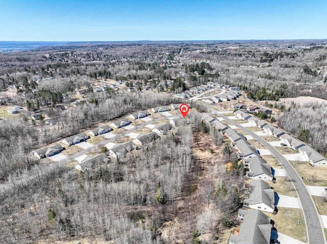aerial view featuring a residential view