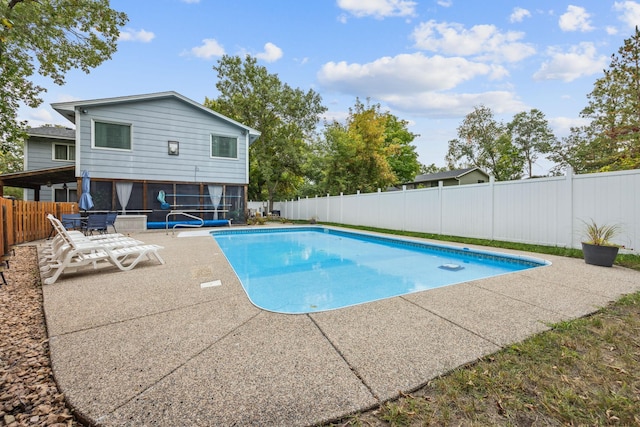 view of pool with a patio