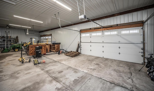 garage featuring a garage door opener