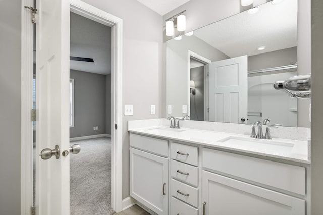 bathroom featuring vanity