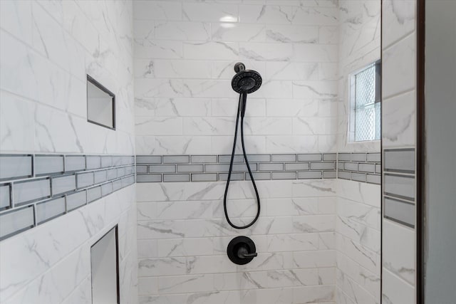 room details with tiled shower