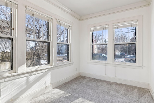 unfurnished sunroom with plenty of natural light