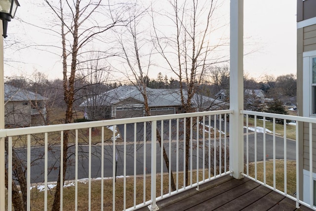 view of deck at dusk