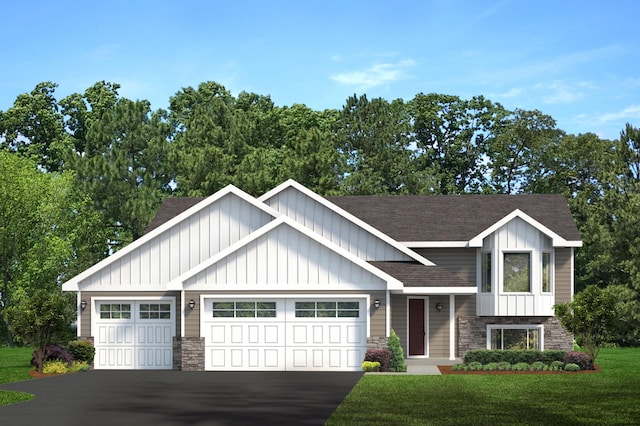 1101 Mulberry Ave NE, Montgomery, MN 56069 - craftsman house with a front lawn and a garage